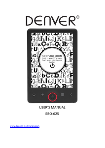 Manual Denver EBO-625 E-Reader