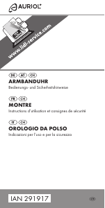 Manuale Auriol IAN 291917 Orologio da polso