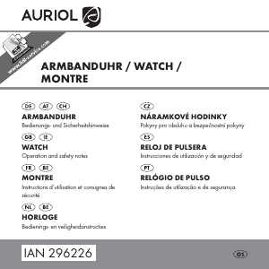 Manual Auriol IAN 296226 Relógio de pulso