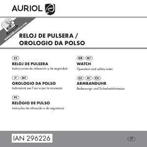Manuale Auriol IAN 296226 Orologio da polso
