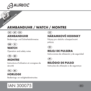 Manual de uso Auriol IAN 300075 Reloj de pulsera