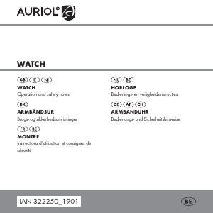 Brugsanvisning Auriol IAN 322250 Armbåndsur