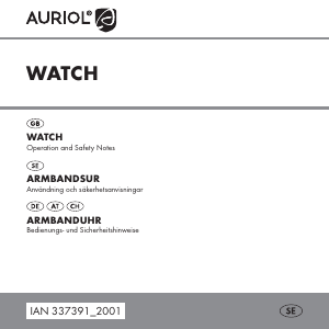 Bruksanvisning Auriol IAN 337391 Armbandsur