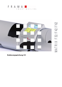 Bedienungsanleitung Frama Matrix F62 Frankiermaschine