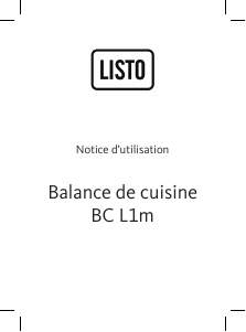 Mode d’emploi Listo BC L1m Balance de cuisine
