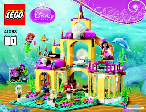 Käyttöohje Lego set 41063 Disney Princess Arielin vedenalainen palatsi