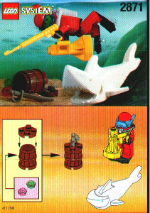 Manuale Lego set 2871 Divers Subacqueo con squali