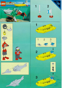 Manuale Lego set 6555 Divers Subacqueo con squali
