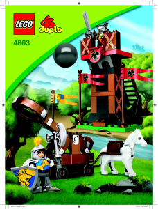 Brugsanvisning Lego set 4863 Duplo Drageridder med tårn