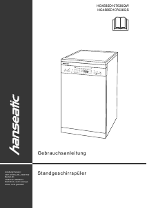 Manual Hanseatic HG4585D107636QW Dishwasher