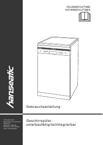 Manual Hanseatic HGTI4582D10J7736ES Dishwasher