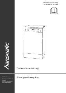 Manual Hanseatic HG4585D107610HW Dishwasher