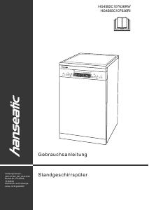 Manual Hanseatic HG4585C107636RW Dishwasher