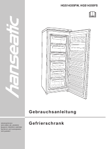 Manual Hanseatic HGS14355FW Freezer