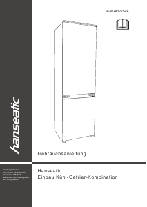 Handleiding Hanseatic HEKGK17754E Koel-vries combinatie