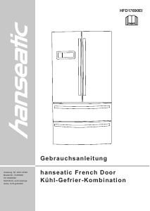 Handleiding Hanseatic HFD17690EI Koel-vries combinatie