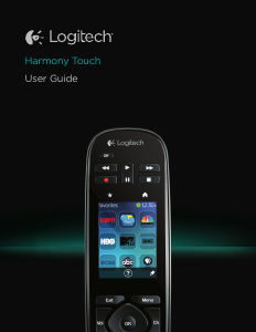 Manual Logitech Harmony Touch Remote Control