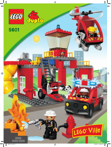 Manual Lego set 5601 Duplo Fire station