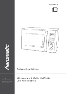 Manual Hanseatic AC928A2CA Microwave