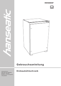 Manual Hanseatic HEKS8854F Refrigerator