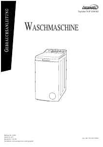 Bedienungsanleitung Hanseatic TOP 1000 RS Waschmaschine