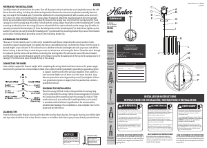 Manual de uso Hunter 19094 Gablecrest Lámpara