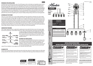 Manual de uso Hunter 19042 Starklake Lámpara