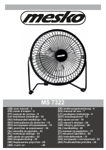 Manual Mesko 7322 Ventilator