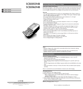 Handleiding Philips SCB3055NB Batterijlader