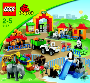 Bruksanvisning Lego set 6157 Duplo Stor djurpark