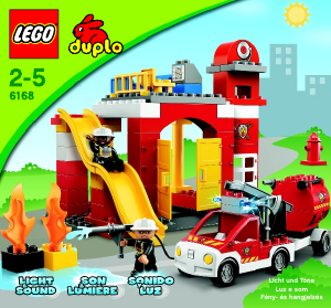Bedienungsanleitung Lego set 6168 Duplo Feuerwehr-Hauptquartier