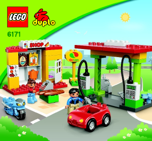 Manual Lego set 6171 Duplo My first gas station