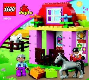 Manual Lego set 10500 Duplo Horse stable