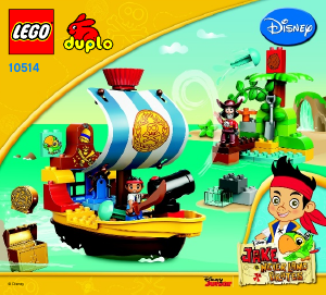 Bruksanvisning Lego set 10514 Duplo Jakes piratskepp skutan