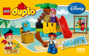 Handleiding Lego set 10604 Duplo Jake en de nooitgedachtland piraten schateiland