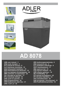 Bruksanvisning Adler AD 8078 Kylbox