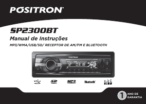 Manual Pósitron SP2300 BT Auto-rádio
