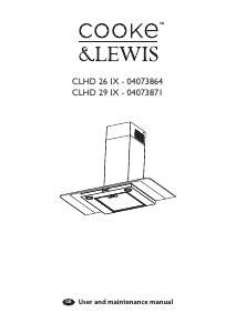 Handleiding Cooke & Lewis CLHD 26 IX Afzuigkap