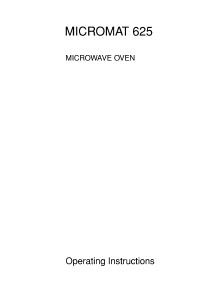 Manual AEG Micromat 625 W Microwave