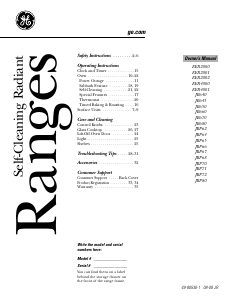 Manual GE JBP67SM2SS Range