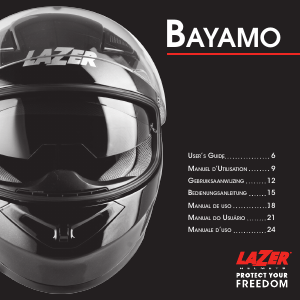 Manual de uso Lazer Bayamo Casco de moto