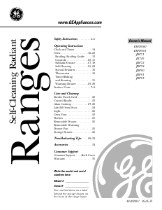 Manual GE JBP83HK4BB Range