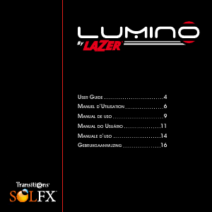 Manual Lazer Lumino Capacete para moto