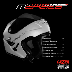 Manual de uso Lazer Monaco Casco de moto