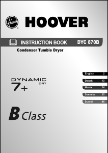 Bruksanvisning Hoover DYC 870B Torktumlare