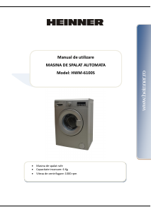 Manual Heinner HWM-6100S Washing Machine