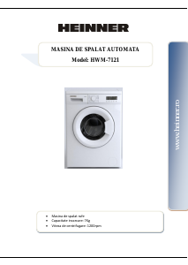 Handleiding Heinner HWM-7121 Wasmachine