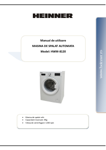 Manual Heinner HWM-8120 Washing Machine