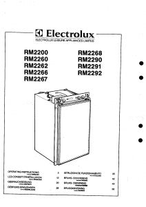Handleiding Electrolux RM2200 Koelkast