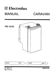 Manual Electrolux RM4240N Refrigerator